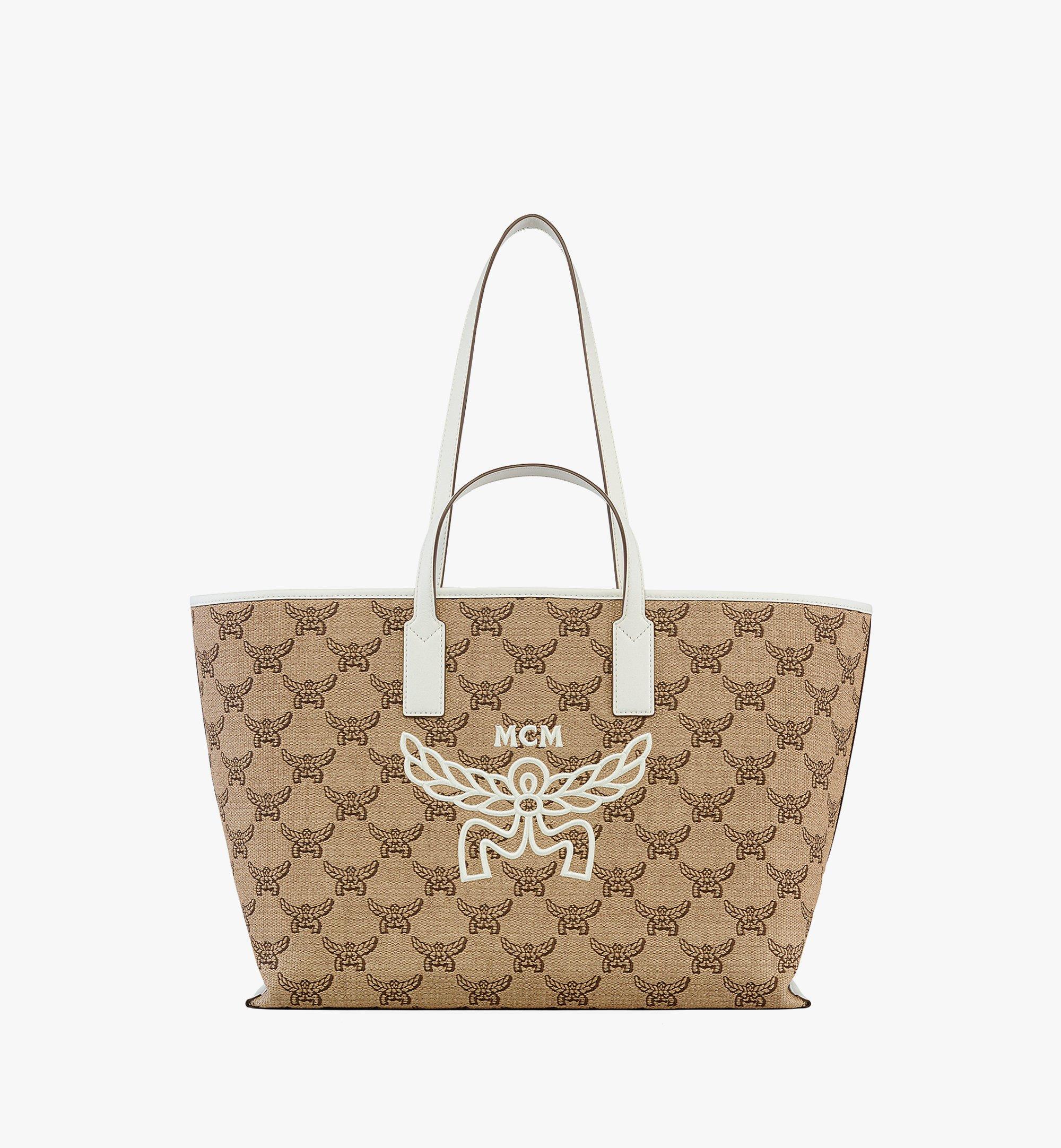 Himmel Shopper aus Lauretos-Raffia-Jacquard 1